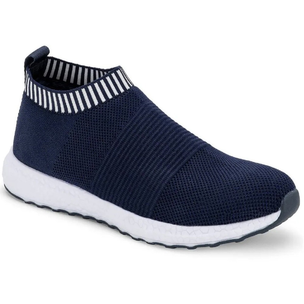 Aqua College Women's Size 9.5 Willow Knit Fitness Slip-On Sneakers Shoes‎ Navy